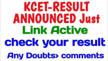 kcet result 2023 out now / how to check your kcet result