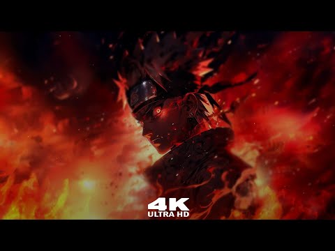 1 Hour loop 4k Uzumaki Naruto With Flame Burning Aura Live Wallpaper & Screensaver #anime #naruto