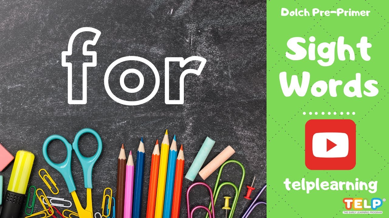 Sight Words 1 A Learn The Word FOR LEARN ENGLISH YouTube