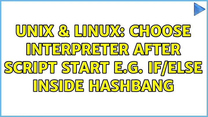 Unix & Linux: Choose interpreter after script start e.g. if/else inside hashbang (6 Solutions!!)