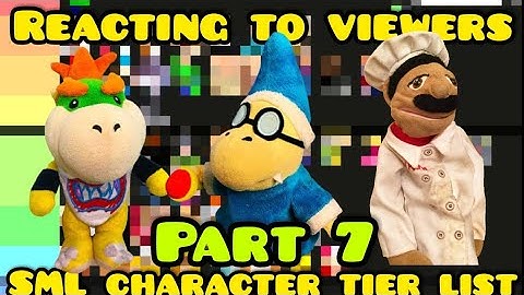 (THESE SML TIER LISTS ARE PERFECT!) Reacting to YOUR SML Character Tier Lists!