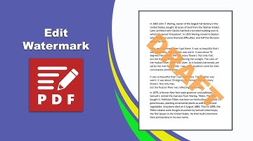 How to edit a watermark quickly in a pdf document in PDF-XChange Editor