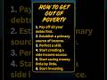 How to Get Out of Poverty #zodiac #tarot #shorts #astrology #facts #fyp #trending #tarot