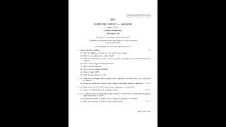CU 2021 ● B Sc  Honours □ Computer Science □ Semester VI ● Paper CC 13 ● Question Paper