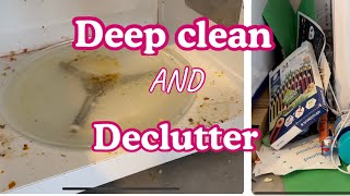 VERY SATISFYING -Deep cleaning the microwave and decluttering the kitchen counter