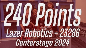 240 Points - 23286 Lazer Robotics & 16021 Techno Maniacs