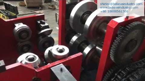 Automatic Adjust Flange and Width Video of CZ Purlin Roll Forming Machine