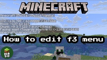 How to Edit F3 Menu In Minecraft || Minecraft 25w31a