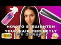 How To Straighten Your Hair Without Damaging Your Curls | Two Passes Only! | #STRAIGHTENINGCURLYHAIR