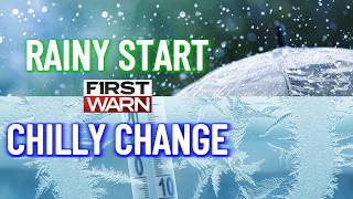 First Warns for morning rain, then a big chilly change