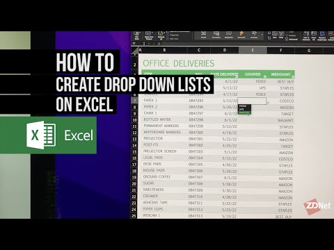 How to create drop down lists in Excel