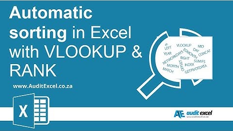 Automatic sorting of lists in MS Excel 2003 using only VLOOKUP & RANK