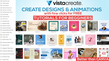 VISTA CREATE Tutorial | To make Online Designs & Animations for FREE - Class 1 in Urdu/Hindi/हिन्दी
