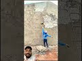 Plastering work on heighten wall #shortsfeed #trending #viralshorts #shortvideo #shorts