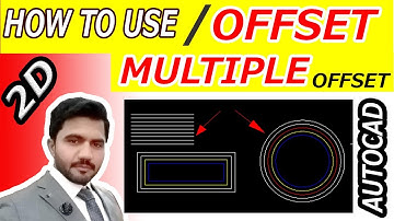 HOW TO USE OFFSET AND MULTIPLE OFFSET IN AUTOCAD (URDU)