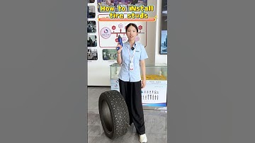 How to install tire studs in seconds !#snowtires #automobile #winterdriving #tiresafety