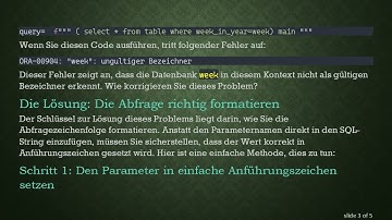 Wie man Parameter in Oracle-Abfragen mit PySpark verwendet