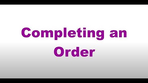 Teesom How-To Complete an Order