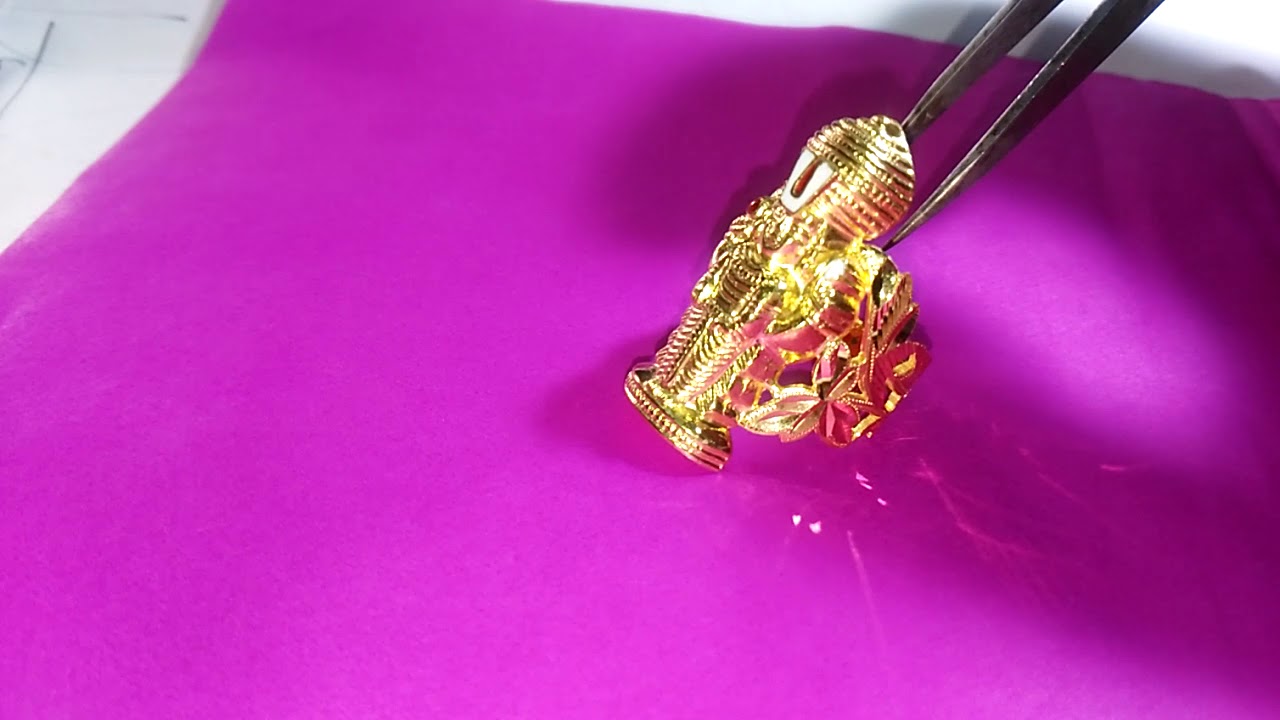 5 grams vajrakiritam Venkateswara Swamy Rings 916gold@mohanakrishnalopinti  - YouTube