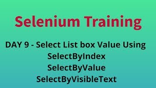 Selenium Training # 10 | How to Select List Box Values in Selenium | NATASA Tech