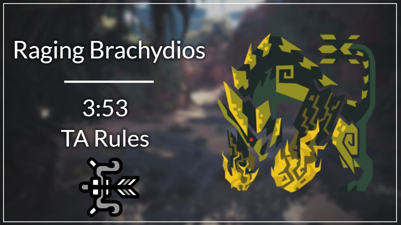 [MHWI PC] Raging Brachydios - Bow 3:53 (TA rules) - YouTube
