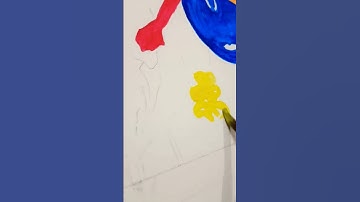 Krishna Ji Painting On Paper 😍🙏#art #krishna #krishnajipainting #shorts #viral #shikha keshri