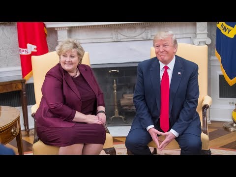 Pressekonferansen med Erna Solberg og Donald Trump