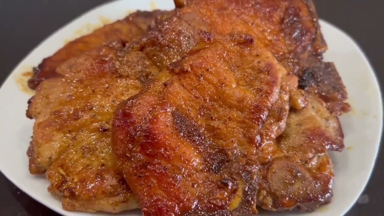 Chuletas fritas con ajo y miel Riquisimas