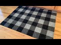 DIY Buffalo Plaid Rug From Dollar Tree Mats.