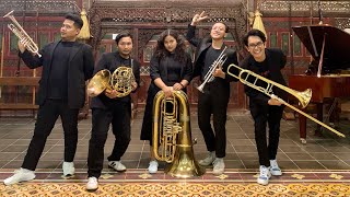 Video thumbnail of "JUST A CLOSER WALK WITH THEE by Gunsch Brass Quintet"