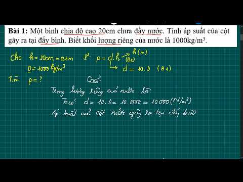 Video Hướng dẫn giải dạng 1 bài tập áp suất chất lỏng vật lý... - YouTube