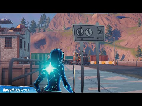 Place Warning Signs All Locations - Fortnite