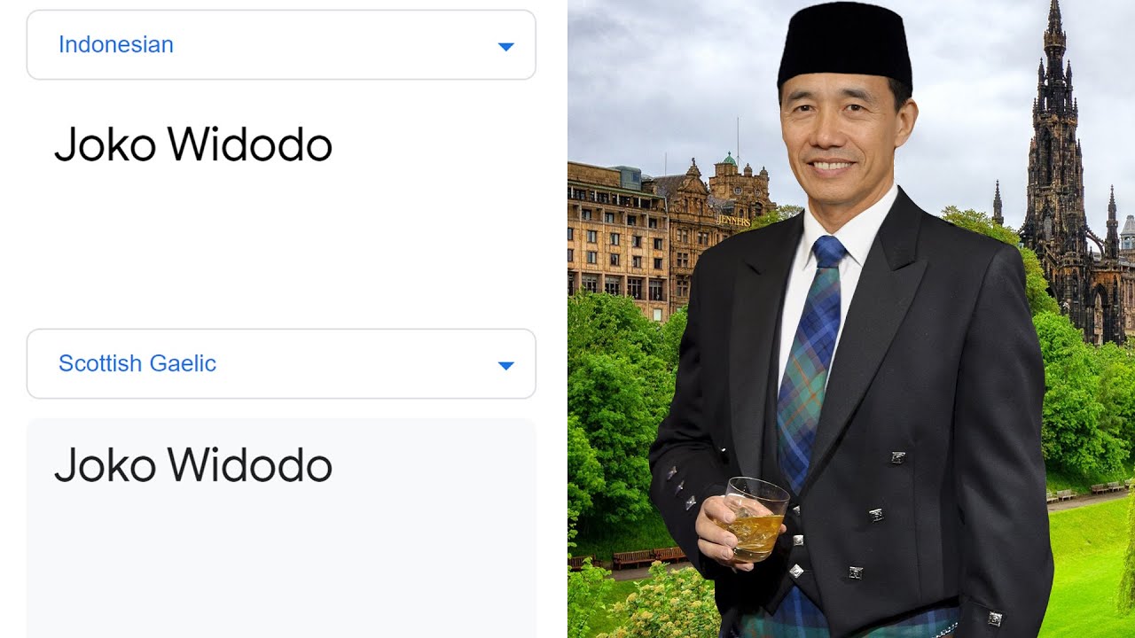 Joko Widodo in different languages meme - YouTube