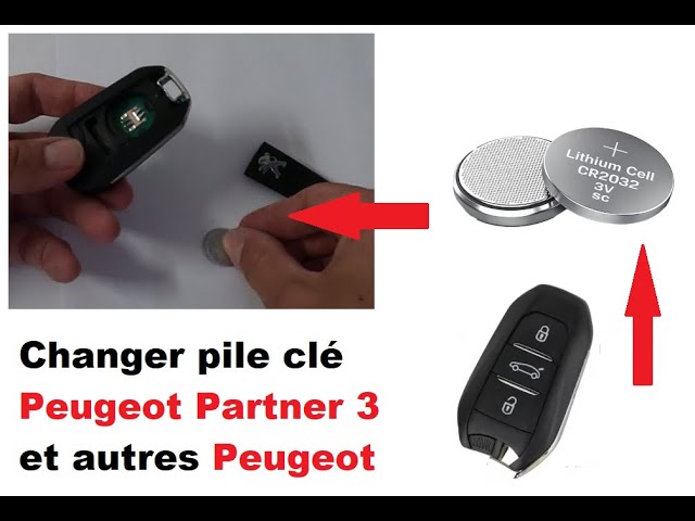 Change key battery peugeot partner 3 and other peugeot 