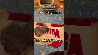 DIY patch tutorial‼️😼 #diy #patches #crafts #pantera #shorts #viral