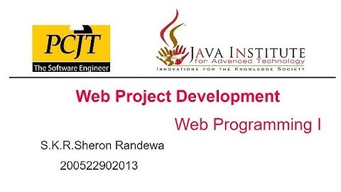 Web Project Task 04 | 1st Year | Semester 01 | Java Institute | Sheron Randewa