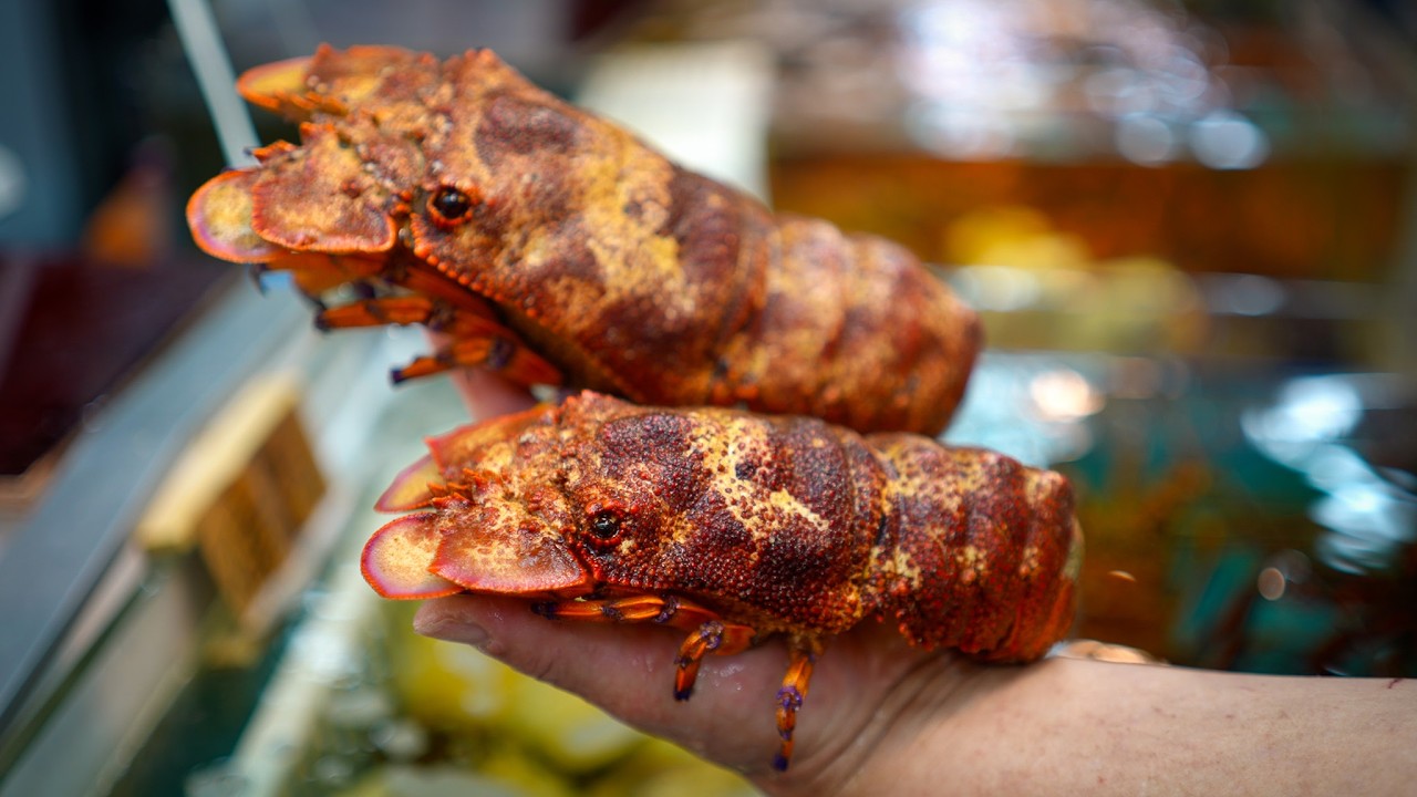 南国･沖縄の高級食材セミエビを喰らう！牧志公設市場で海鮮食材を購入して好みの料理に調理を依頼して味わえるサービス Seafood Market Semiebi, Okinawa, Japan