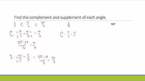 [SL]Complementary and Supplementary Angles