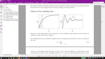 Digital Control, lecture 5 (chapter 4 - 4.3.3)