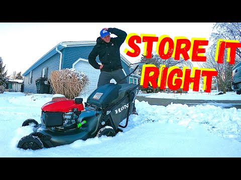 WINTERIZE YOUR LAWN MOWER - HOW TO STORE YOUR LAWN MOWER PROPERLY FOR THE WINTER