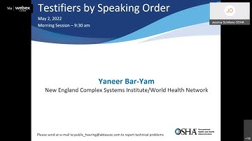 Yaneer Bar-Yam Testimony at 2022 OSHA Hearing