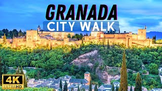 BEST Granada Spain City Walk 4K HDR Walking Tour