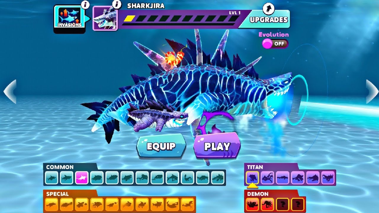 Hungry Shark Evolution Parasite | New Titan Kaiju Parasite Sharkjira | Hungry Shark All Shark Unlock