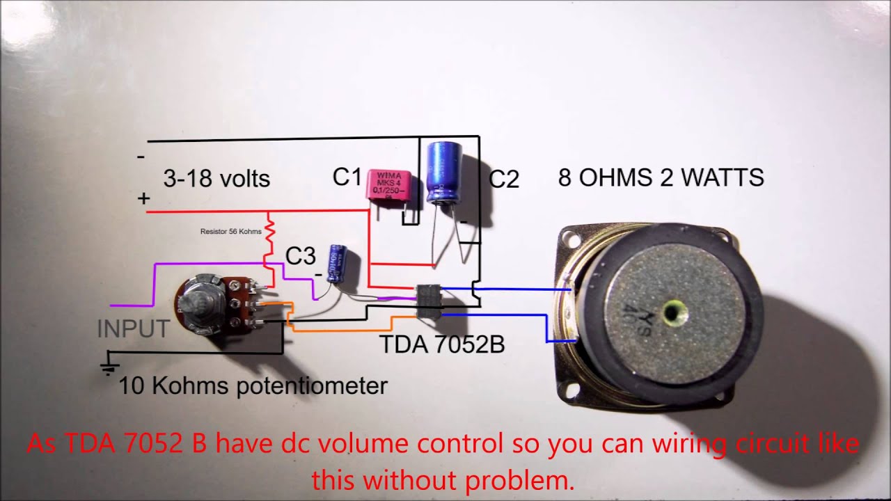 How To Connect Tda 7052b To Volume Control Instructables