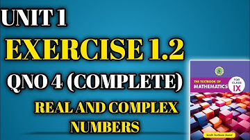 Exercise 1.2|Qno 4| Unit 1 Real And Complex Numbers| Class 9| New Mathematics Book Sindh Board