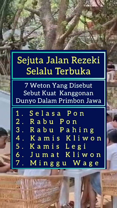 7 Weton Kanggonan Dunyo #shorts