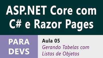 ASP.NET Core com C# e Razor Pages :: Aula 05 :: Gerando Tabelas com Listas de Objetos
