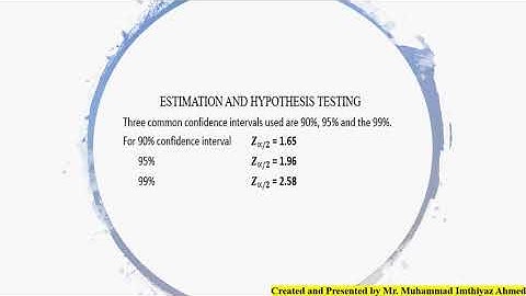 Managerial Statistics Part2 Estimation and Hypothisis Testing