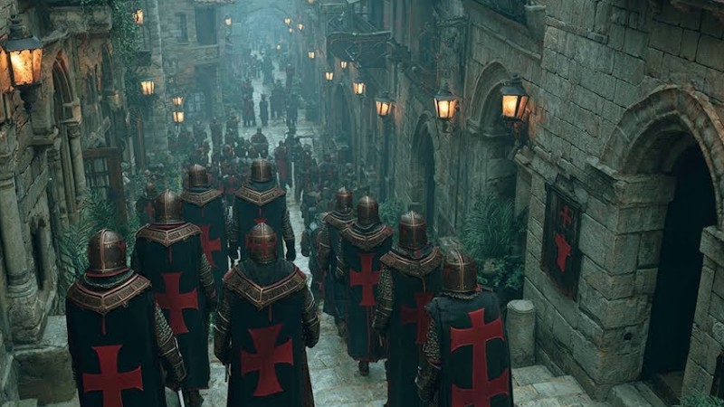 Knights March Through The Narrow Alley | Templar Procession & Chants