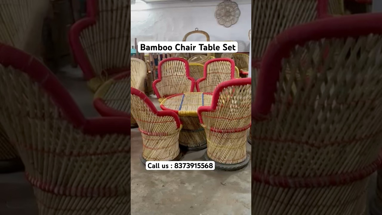 Bamboo chair table set 